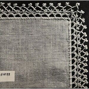 Vintage 1948 Handkerchief Edgings Tatting Crochet Pattern 6122 Irish Lace Doily
